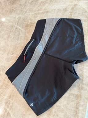 lululemon athletica Black with Gray Athletic Shorts
